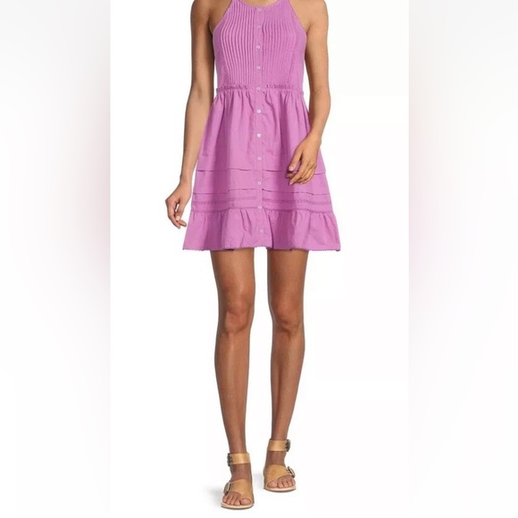 Free People Desert Days Mini Dress Orchid Size Small - Picture 5 of 7